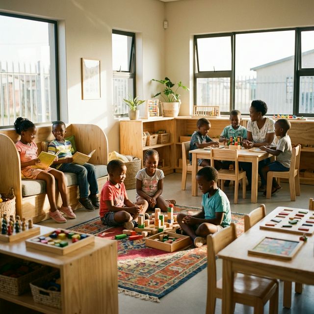 Children learning at Bright Minds Hub